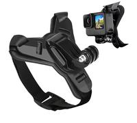 Motorcycle Helmet Mount Chin for GoPro Hero 13 12 11 10 9 8 7Max Insta360 | For DJI OSMO Action 5 Pro 4/3 X5 X4, Chin Attachment with J Hook Non-slip Silicone Strap, Easy to Install