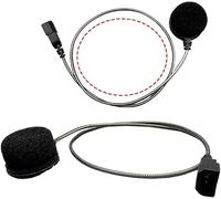 Motorcycle Helmet Replacement Microphone with Noise Cancelling, Upgraded Noise Reduction Silver Plated Wiring Soft Boom Mic for Full Face & Off-Road Helmets, Easy Installation Robust Construction