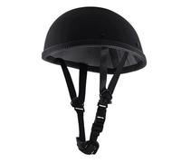 Motorcycle Helmet Skull Cap Open Face Motorcycle Half Helmet for Cruiser Chopper Moped Beanie Helmet German Style ABS Shell Vintage Scooter Men Women Lightweight Helmet(Matte Black,M)