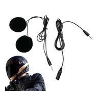 Motorcycle Helmet Speakers - Full Face Earbuds With 3.5mm Interface, Headset Microphone Sports Accessory | Speakers 4cm High Definition, 1M Extension Cable, 32 Ohm,