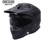 Motorcycle Helmet Stealth Fighter Urban Jet Removable Face Mask & Peak ECE 22.06