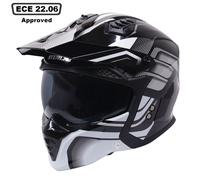 Motorcycle Helmet Stealth Fighter Urban Jet Removable Face Mask & Peak ECE 22.06