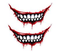 Motorcycle Helmet Sticker 2pcs Devil's Teeth Car Styling Decals DIY Self Adhesive Sticker for Motorbike Decoration