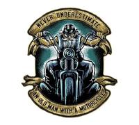 Motorcycle Helmet Stickers, Motorcycle Helmet Decal, Auto Vinyl Sticker, Stickers for Adults Badass Motorcycle Decals Including Skulls Flag Never Under Estimate an Old Man