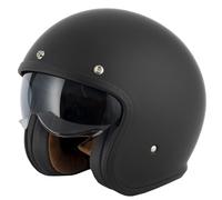 VCAN H589 V537 OPEN FACE JET MOTORBIKE SCOOTER RETRO HELMET MATT BLACK