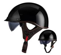 Motorcycle Helmet Vintage Half Helmet, Jet Helmet, Open Face Helmet ECE Certified for Scooters Bicycles Cruisers Choppers Mopeds for Men Women Adults H,M=57-58CM