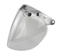 Motorcycle Helmet Visor, Helmet Visor Open Face Helmet Visor Motorcycle Helmet Bubble Lens 3-Snap Bubble Wind Shield Visor Silver(Silver)(Light Grey)