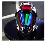 Motorcycle Helmet Visor Lens, Motorcycle Helmet Visor Lens Plating Visor case for ARAI Tour-CROSS3 TX3 XD4 Rally Helmet Night Vision Lens(Gold)(Rainbow Green)