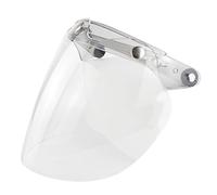 Motorcycle Helmet Visor, Motorcycle Helmet Bubble Visor 3-Snap Design Open Face Helmet Visor with PC Lens Compatible with Motorcycle Enthusiasts(Silver)(Transparent)