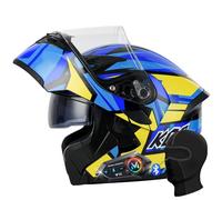 Motorcycle Helmet with Bluetooth, ECE Certified Helmet Motorcycle Men, Dual Lens System, Wide Vision Casco Para Moto, for Men Women, Street Bike Scooter Cruiser, 57-64cm
