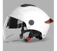Motorcycle Helmet with Goggles ECE-Approved Open Face Helmet Scooter Helmet Various Styles Unisex Suitable for Summer and Spring Simple Style B