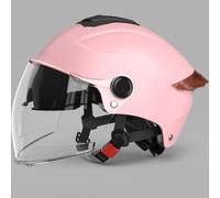 Motorcycle Helmet with Goggles ECE-Approved Open Face Helmet Scooter Helmet Various Styles Unisex Suitable for Summer and Spring Simple Style E