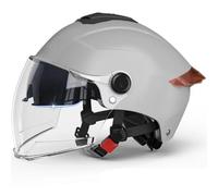 Motorcycle Helmet with Goggles ECE-Approved Open Face Helmet Scooter Helmet Various Styles Unisex Suitable for Summer and Spring Simple Style A