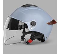 Motorcycle Helmet with Goggles ECE-Approved Open Face Helmet Scooter Helmet Various Styles Unisex Suitable for Summer and Spring Simple Style D