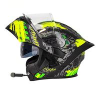 Motorcycle Helmet with Intercom Built In Bluetooth Flip-up Motorcycle Modular Helmet Anti-fog Dual Visor Casco para Motocicleta Bluetooth Bilt Helmet DOT ECE Approved