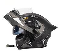 Motorcycle Helmet with Intercom Built In Bluetooth Flip-up Motorcycle Modular Helmet Anti-fog Dual Visor Casco para Motocicleta Bluetooth Bilt Helmet DOT ECE Approved