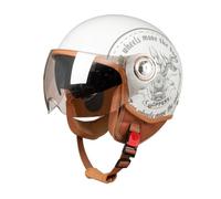 Motorcycle Helmets ABS Construction 3/4 Retro Motorcycle Helmet Crash Helmet Moped Helmet for Adults Men and Women ECE Approved
