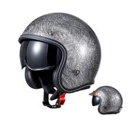 Motorcycle Helmets ECE Approved Moped Scooter Cruiser Helmet German Tyle Impact Resistant Helmet Open Face Motorbike Crash Helmet ABS Construction