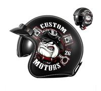 Motorcycle Helmets ECE Approved Moped Scooter Cruiser Helmet German Tyle Impact Resistant Helmet Open Face Motorbike Crash Helmet ABS Construction