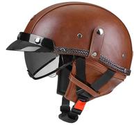 Motorcycle Helmets for men German Style Retro Half Helmet, Jet motorcycle helmets, Unisex Baseball Cap Helmets Approved DOT Cruiser helmet Scooter Helmet with Built-in Sun Visor 11,M=55-56cm