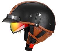 Motorcycle Helmets for men German Style Retro Half Helmet, Jet motorcycle helmets, Unisex Baseball Cap Helmets Approved DOT Cruiser helmet Scooter Helmet with Built-in Sun Visor 9,M=55-56cm