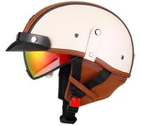 Motorcycle Helmets for men German Style Retro Half Helmet, Jet motorcycle helmets, Unisex Baseball Cap Helmets Approved DOT Cruiser helmet Scooter Helmet with Built-in Sun Visor 6,M=55-56cm