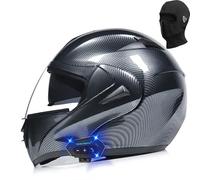 Motorcycle Helmets Full Face Modular Helmet ECE Approved Full Face Flip up Anti-Fog Double Visor Helmet Built-in Dual Speaker with Microphone for Adult Men and Women