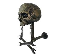 Motorcycle Helmets Mount - Skull Helmet Stand | Wall Skull Rack Holder | Decorative Helmt Stand With Head Design, durabled Hanger For Storage, Garage Display, Helmmet Organizer For Bike Gear