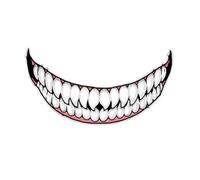 Motorcycle Helmets Stickers - Car Decorative Decal | Evil Smile Large Mouth Car Decorative Decal | Car Decorative Decal | Stickers for Helmet Decoration | Motorcycle Biker Reflective Decal Sticker