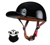 Motorcycle Helmets Vintage Open Face Baseball Cap Style with Quick Release for Adults Men Women Scooter Moped Chopper Street Cruiser DOT/ECE Approved M-XXL