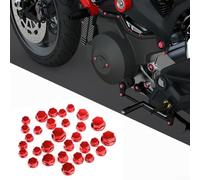 Motorcycle Hexagon Socket Screw Covers Bolt Nut Cap Set 30pcs with Electroplated ABS Plastic, Fits Various Motorcycles and Protects Screws from Rust