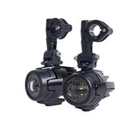 Motorcycle Hi/Lo Beam Running Light Motorcycle Led Tangent Auxiliary Lamp Fog Light Flashing Len Super Bright High Power 40W For BMW For F800 For F650 (Yellow flash light)