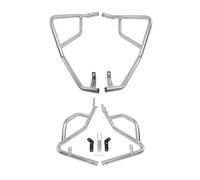 Motorcycle Highway Crash Bar For XL750 For XL 750 Transalp 2023 2024 Lower + Upper Stainless Steel Engine Bumper Guard Crash Bar Frame Protector(Silver)