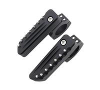Motorcycle Highway Front Foot Pegs Folding Footrests Clamps For Adventure R1200GS LC R1250GS ADV 2013-2022 REOKIP(Black)