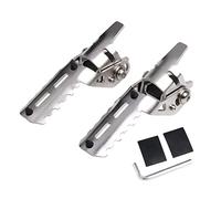 Motorcycle Highway Front Foot Pegs Footrest Folding Footpegs Clamps/Fit For BMW G310GS G310R G310 G 310 GS R 310GS 310R Accessories(Silver)