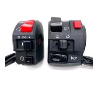 Motorcycle Horn Button Switch 22mm Motorcycle Switches Motorbike Horn Button Turn Signal Electric Fog Lamp Light Start Handlebar Controller Switch 50cc-1000cc Stop Switch(1 Pair)