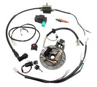 Motorcycle Ignition Coil Set For 50 70 110 125 140cc 4T Dirt Bikes CDI Ignition Coil A7TC Spark Plug Kill Switch Wire Harness Magneto Keys Lock Set