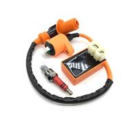 Motorcycle Ignition Device For Gy6 150cc 125cc 50cc Scooter Motorbike Parts High Performance Racing 6pin CDI Ignition Coil For Spark Plug Set(A)