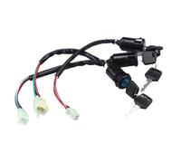 Motorcycle Ignition, Dual Wire Ignition Coil 2 Wires/4 Wires Ignition Switch with 2 Keys On-Off Lock Fit use for Electrical Scooter ATV Motorcycle Motorbike ATV Quad Dirt Bike Parts(C-4 Wires)