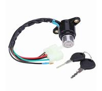 Motorcycle Ignition Key Switch Lock With Unlocked Key Durable Plastic Black 6.7x3.5x5cm 126g 2 Keys Fits CB CM 400 450