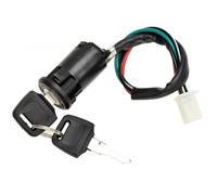 Motorcycle Ignition Lock Motorcycle 4 Pin Ignition Key Switch Keys Lock For 50cc 70cc 90cc 110cc 125cc Quad For ATV Dirt Accessories Key Switch Replacement Motor Bike Ignition Starter