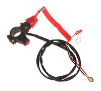 Motorcycle Ignition Starter Button 7/8 Inch 22mm Motorcycle Emergency Kill Stop Engine Switch Push Button Interruptor De Parada Del Motor De Matar ATV Boat Tether Lanyard