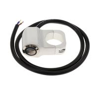 Motorcycle ignition switch button 25mm Motorcycle Fog Switch Button Assembly Motorcross Handlebar Control Switches Waterproof With Indicator Chrome Motorbike Parts