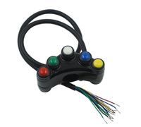 Motorcycle ignition switch button 7/8" 22mm Universal Aluminum Motorcycle Handlebar Switch Turn Signal Headlight Fog Light Horn ON/OFF Start Kill Control Switch Motorbike Parts
