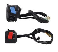 Motorcycle ignition switch button 7/8inch Universal Motorcycle Handle Bar Switches With Choke Horn Turn Signal Headlight Electric Start Handlebar Control Switch Motorbike Parts