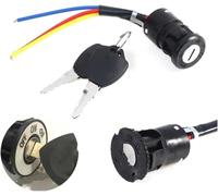 Motorcycle Ignition Switch Keys 2 Wires With On-Off Lock For Electrical Scooter ATV Pocket Bikes Quad Bike 1Set Key Lgnition Brake Pads Disc(Type 4)