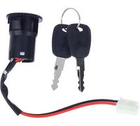 Motorcycle Ignition Switch Keys 2 Wires With On-Off Lock For Electrical Scooter ATV Pocket Bikes Quad Bike 1Set Key Lgnition Brake Pads Disc(Type 1)