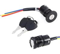 Motorcycle Ignition Switch Keys 2 Wires With On-Off Lock For Electrical Scooter ATV Pocket Bikes Quad Bike 1Set Key Lgnition Brake Pads Disc(Type 3)