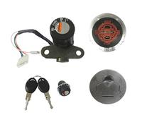 Motorcycle ignition switch lock set compatible with/replacement for Aprilia RS125 1996, 1997, 1998 (4 Wire) Pegaso 650 1992-996 including petrol cap and seat lock. Fits 122 & 123 engine