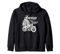 Motorcycle Indian native american bikers gift Zip Hoodie